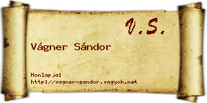 Vágner Sándor névjegykártya